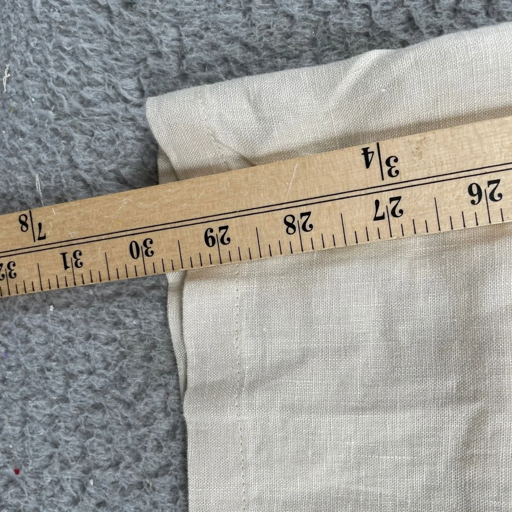 Quince Trouser Womens 6 Sand European Linen Pleated Straight Leg Pants